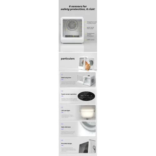 Zenvra smart pet dryer box with quiet temperature control, designed for comfortable pet grooming and drying in a safe, enclosed room.