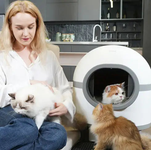 High-Capacity Touch-Control Smart Litter Box