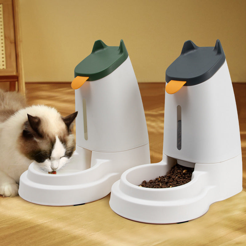 Zenvra large capacity automatic pet feeder with clear food container and dispensing mechanism for cats and dogs.