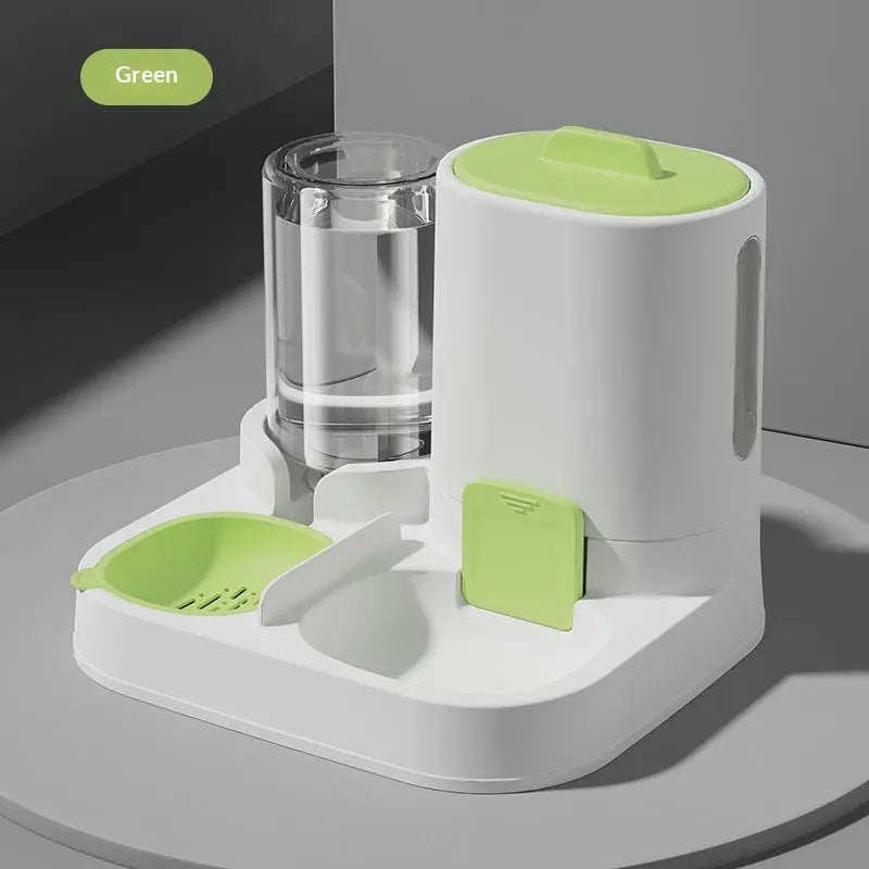 Zenvra automatic cordless anti-tip pet feeder bowl with secure base and sleek design for feeding cats or small dogs.