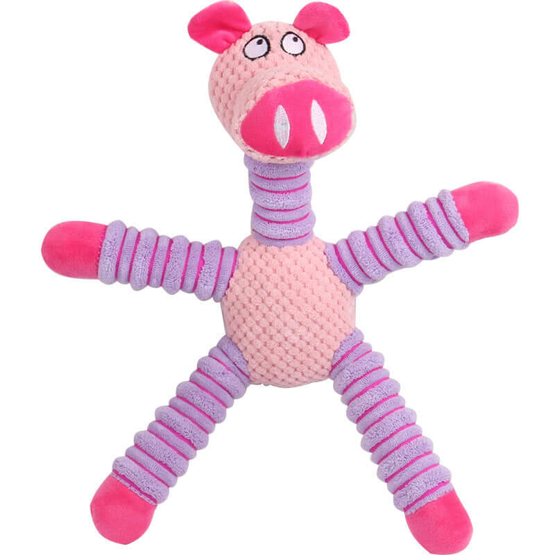 Zenvra bite-resistant corn plush pet chew toy designed for dogs, soft and durable for chewing and play.