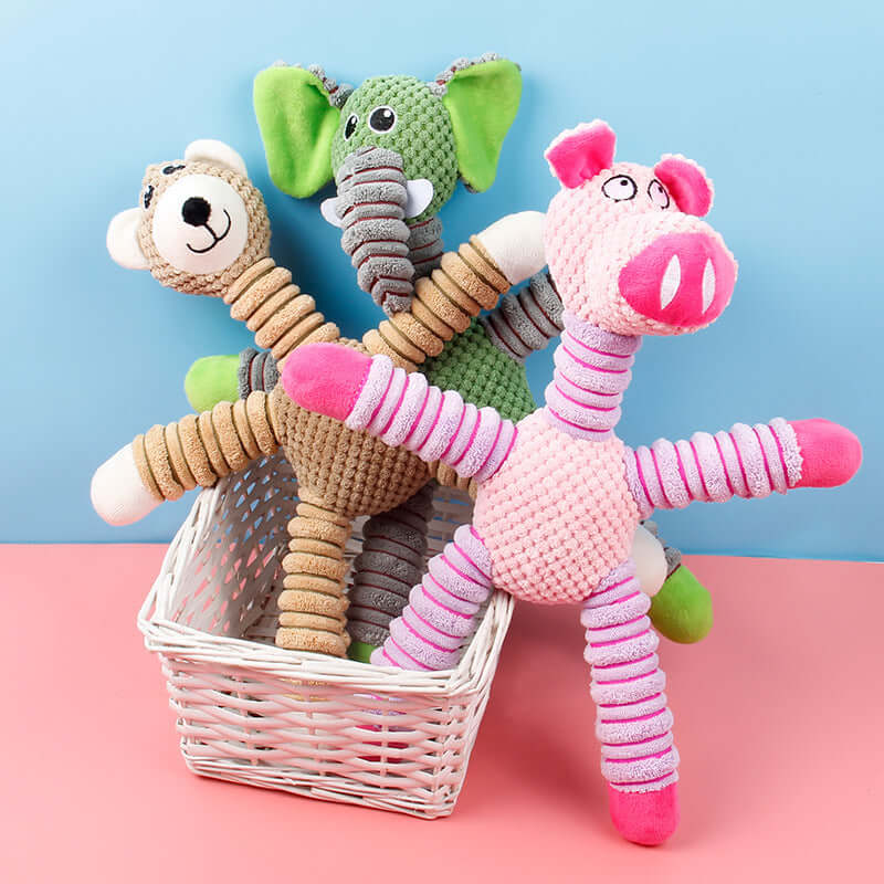Zenvra bite-resistant corn plush pet chew toy with a colorful, durable design for dogs to chew and play comfortably.