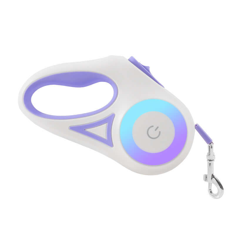 Zenvra retractable dog leash with automatic traction rope, adjustable length for walking pets outdoors.