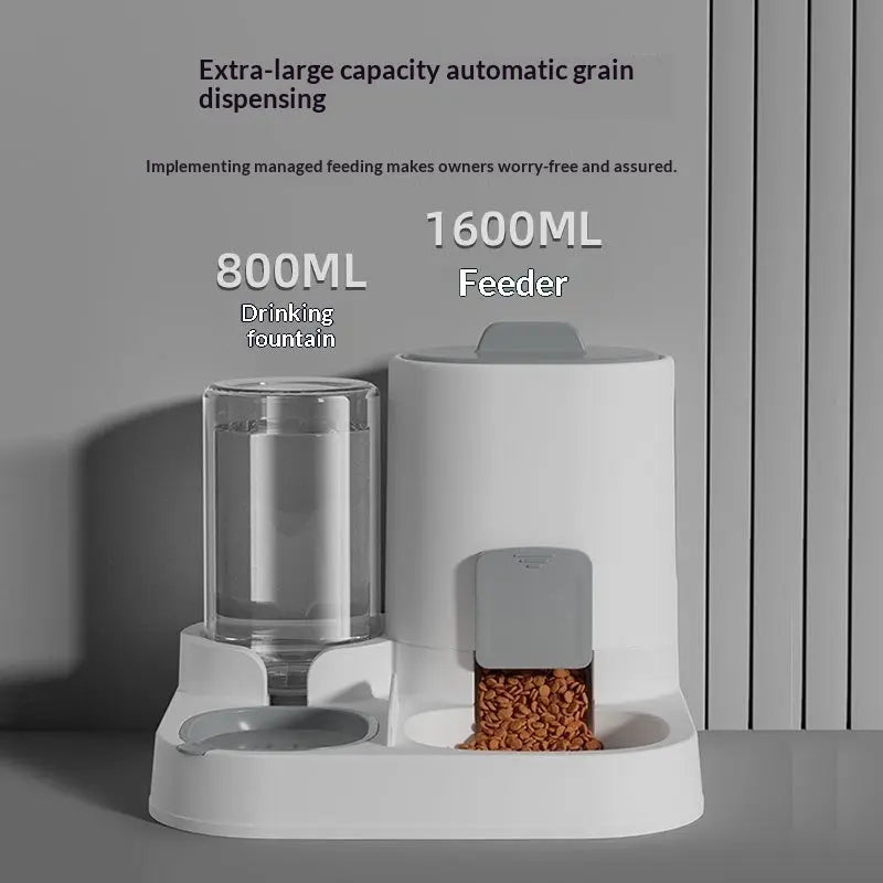Zenvra automatic cordless anti-tip pet feeder bowl with stainless steel dish and sleek design for easy feeding.