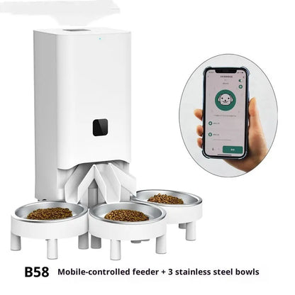 Zenvra smart automatic pet feeder with timed portion control and digital display for precise pet feeding management.