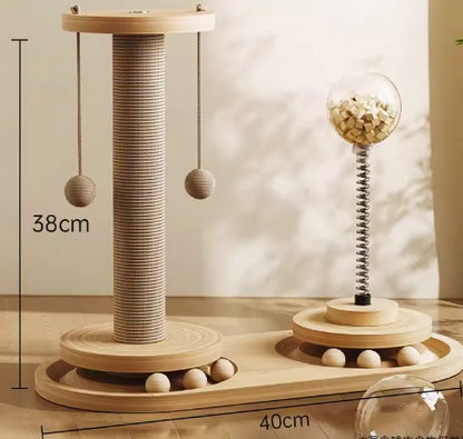 Durable zenvra wear-resistant cat scratching post with textured surface for scratching and play, designed for pet entertainment.