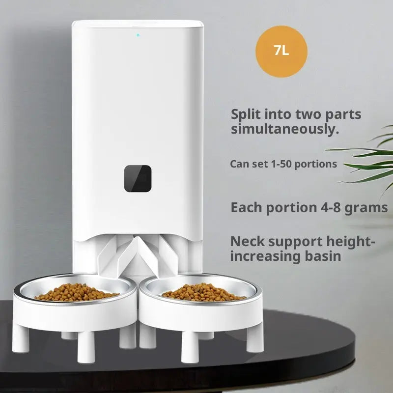 Zenvra smart automatic pet feeder with timed portion control and digital display for precise pet feeding management.