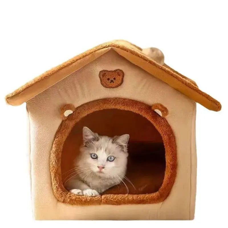 Soft washable pet house bed nest by Zenvra, designed for dogs to rest comfortably in a cozy, removable, and washable cover.
