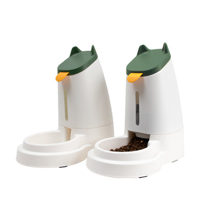 Zenvra large capacity automatic pet feeder with food dispenser showing a sleek design and multiple compartments for pet food.