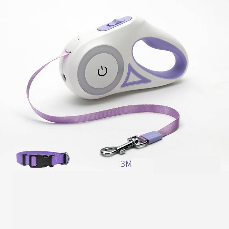 Zenvra retractable dog leash with automatic traction rope and adjustable length for walking pets comfortably.
