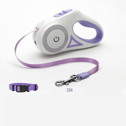 Zenvra retractable dog leash with automatic traction rope and adjustable length for walking pets comfortably.