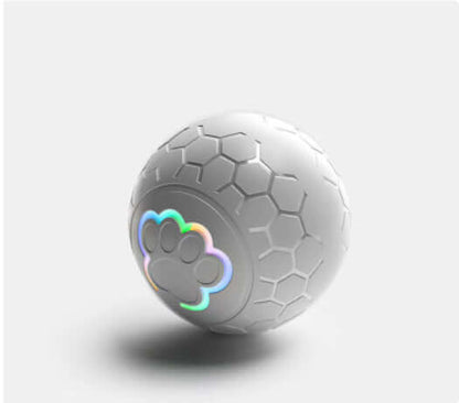 Zenvra electric intelligent remote control jumping pet ball with colorful LED lights, designed for interactive play with cats and dogs.