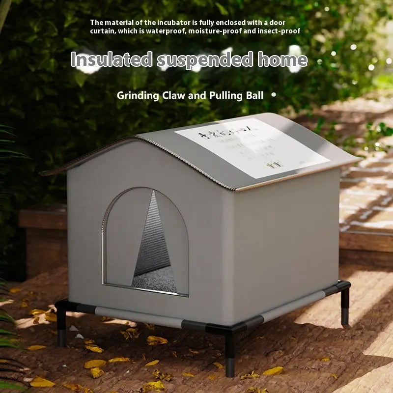 Zenvra waterproof winter outdoor cat shelter nest with insulated interior and secure entrance for cold weather protection