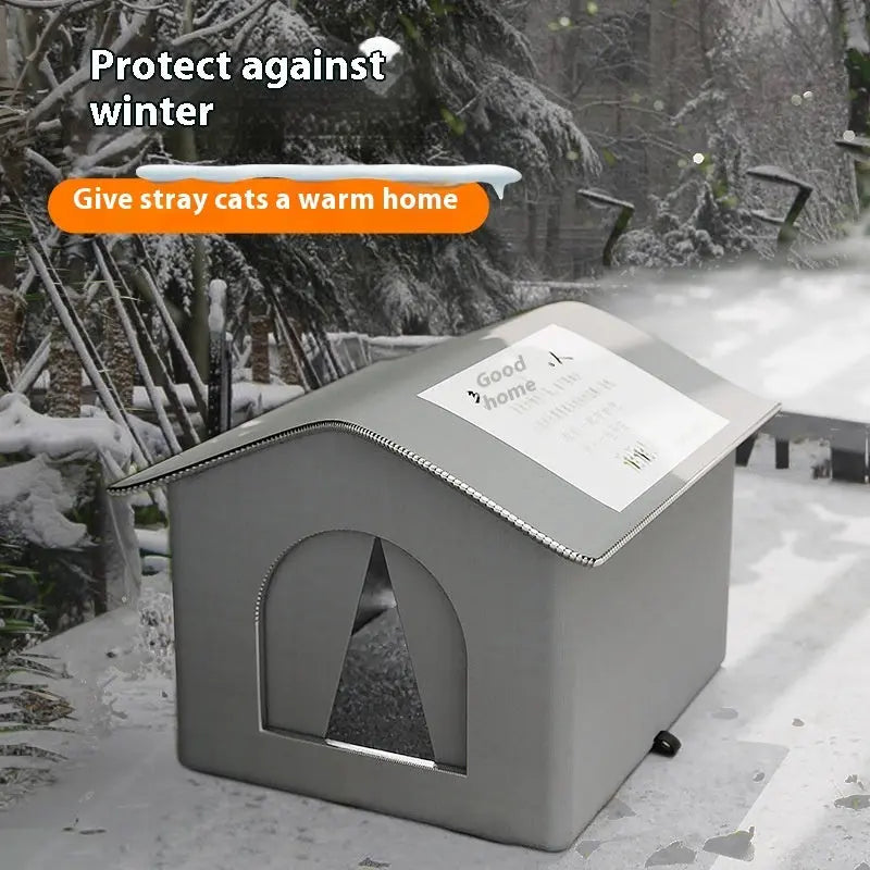 Zenvra waterproof winter outdoor cat shelter nest with insulated walls and cozy entrance for outdoor feline protection