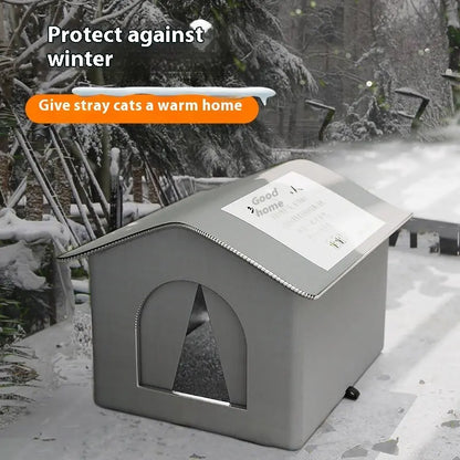 Zenvra waterproof winter outdoor cat shelter nest with insulated walls and cozy entrance for outdoor feline protection