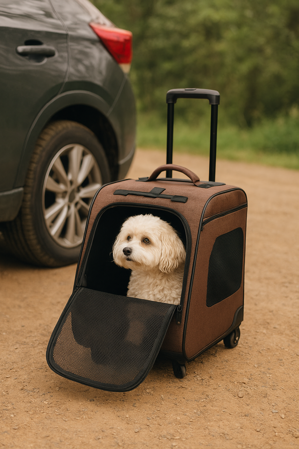 Nowensol Expandable Pet Travel System - Brown