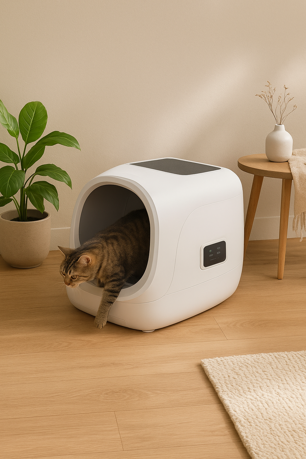 High-Capacity Touch-Control Smart Litter Box