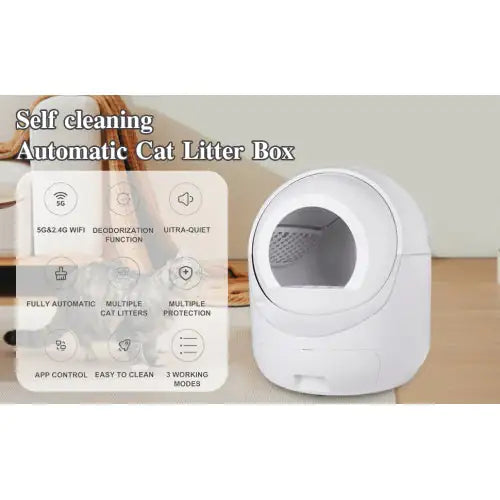 SmartClean Litter Box with Dual Deodorization and WiFi App