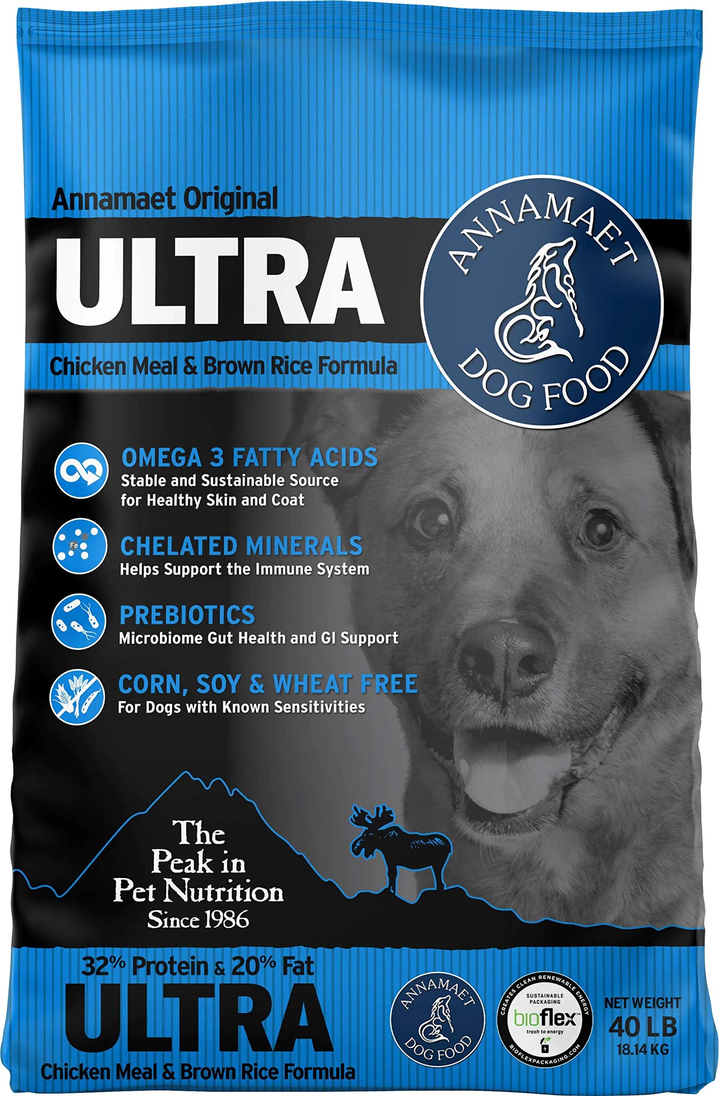 Annamaet Ultra High-Protein Chicken & Rice Dog Food 40lb