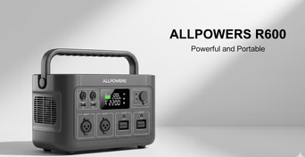 ALLPOWERS R600 Portable Power Station - 299Wh, 600W, Solar Option