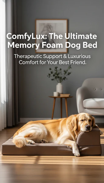 ComfyLux Memory Foam Dog Bed