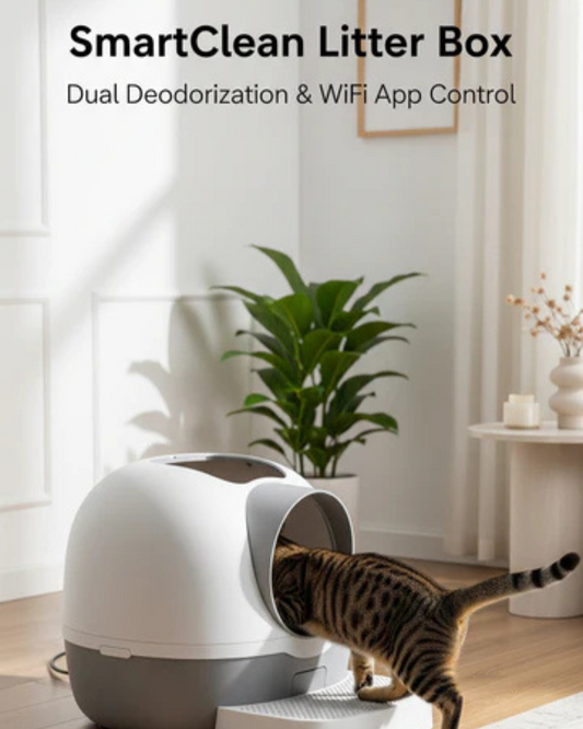 SmartClean Litter Box with Dual Deodorization and WiFi App