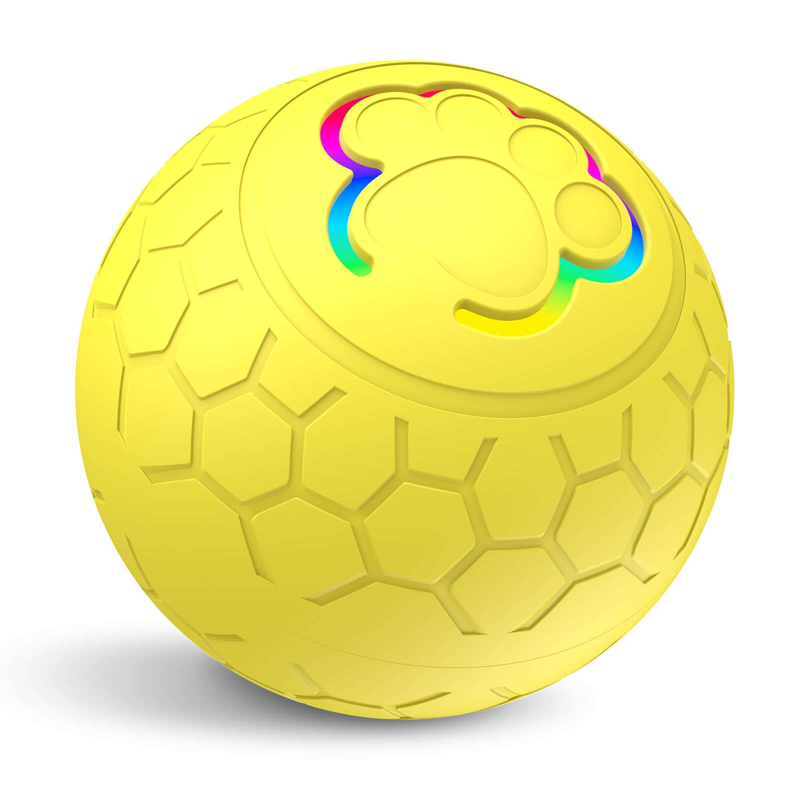 Zenvra electric intelligent remote control jumping pet ball with colorful LED lights and durable plastic exterior.