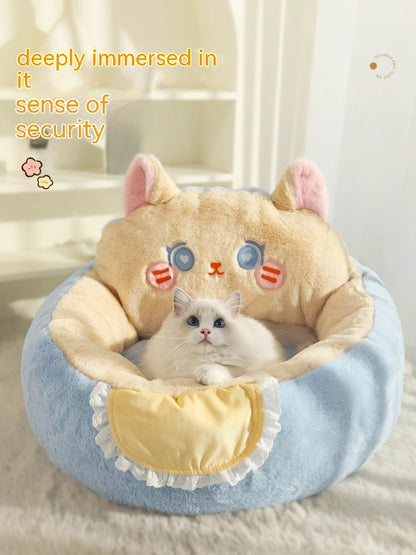 Zenvra winter warm deep sleep pet bed mat with cozy, plush fabric and cushioned design for comfort and warmth.