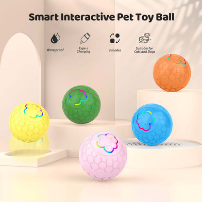 Zenvra electric intelligent remote control jumping pet ball with colorful LED lights and durable plastic design.