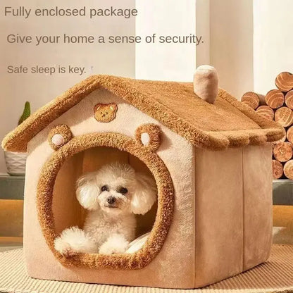 Removable washable pet bed nest for dogs, cozy and warm with soft fabric, by Zenvra, designed for comfort and easy cleaning.