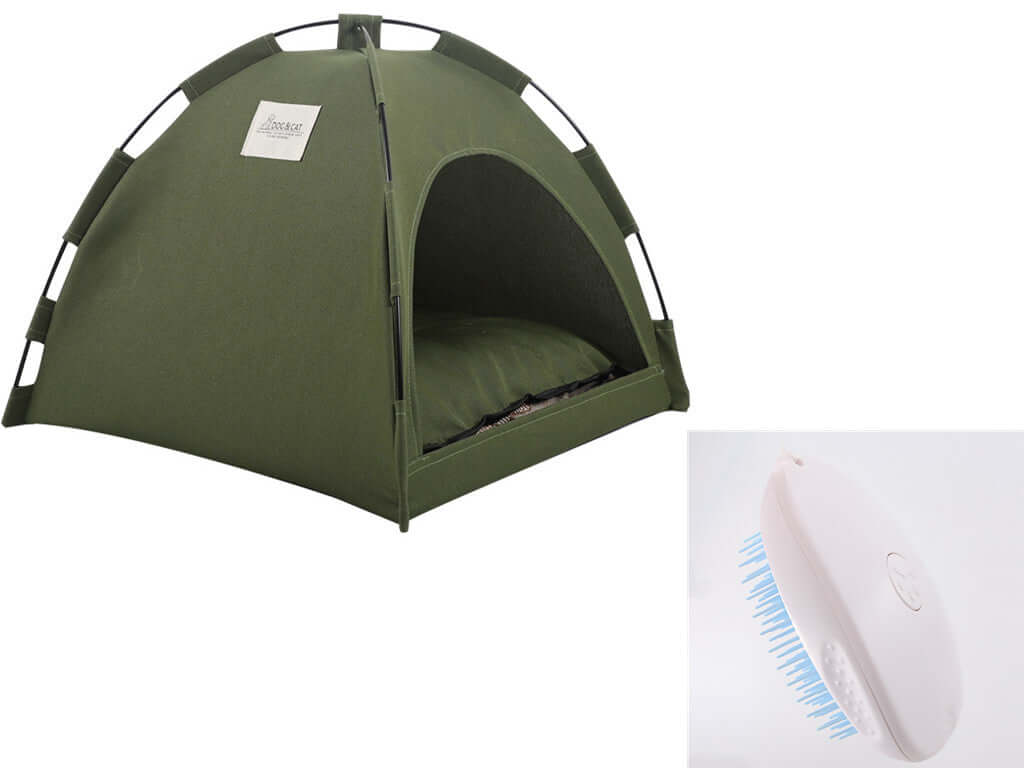 Cooling Zenvra cat tent bed with soft pet sofa house and breathable material, providing a comfortable resting spot for cats.