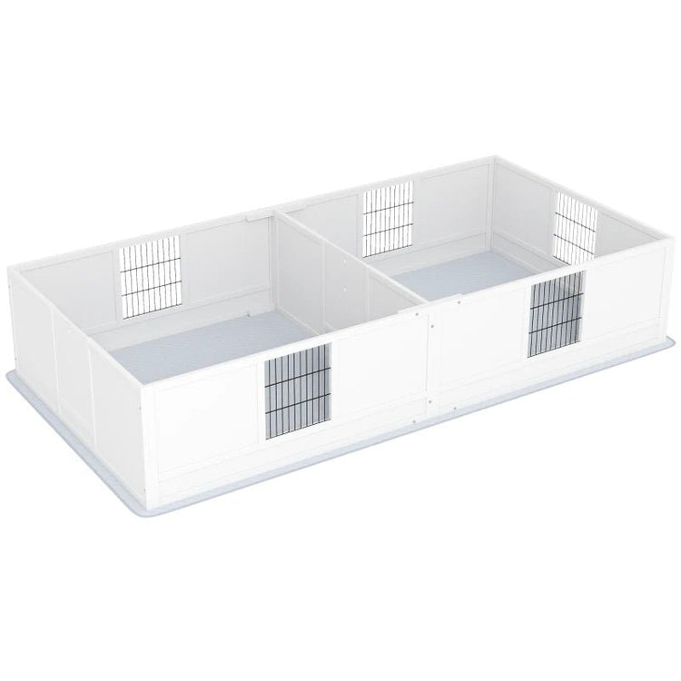 PawHut Two Rooms Design Dog Whelping Box With Washable Pee Pad, Adjustable Door, For Large Breed Dogs - Zenvra