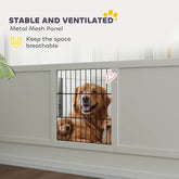 PawHut Two Rooms Design Dog Whelping Box With Washable Pee Pad, Adjustable Door, For Large Breed Dogs - Zenvra