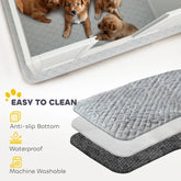 PawHut Two Rooms Design Dog Whelping Box With Washable Pee Pad, Adjustable Door, For Large Breed Dogs - Zenvra