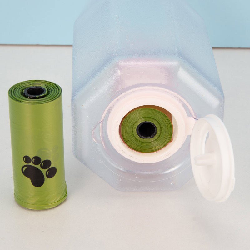 Portable Cat Dog Water Bottle Food Feeder Drinker Poop Dispenser 3 In 1 Leak - proof Multifunctional Dog Water Bottle Pet Products - Zenvra