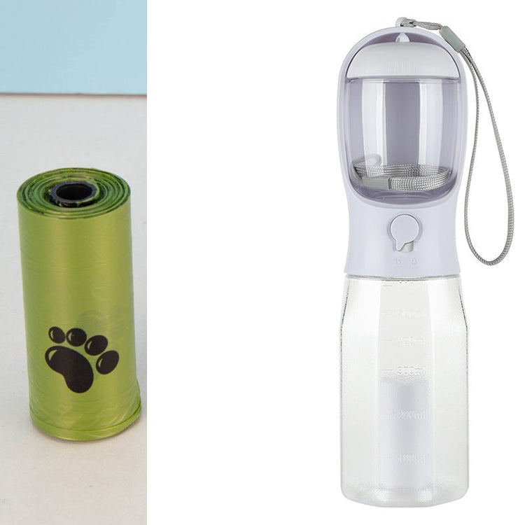 Portable Cat Dog Water Bottle Food Feeder Drinker Poop Dispenser 3 In 1 Leak - proof Multifunctional Dog Water Bottle Pet Products - Zenvra