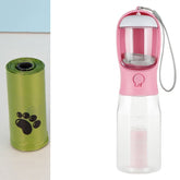 Portable Cat Dog Water Bottle Food Feeder Drinker Poop Dispenser 3 In 1 Leak - proof Multifunctional Dog Water Bottle Pet Products - Zenvra