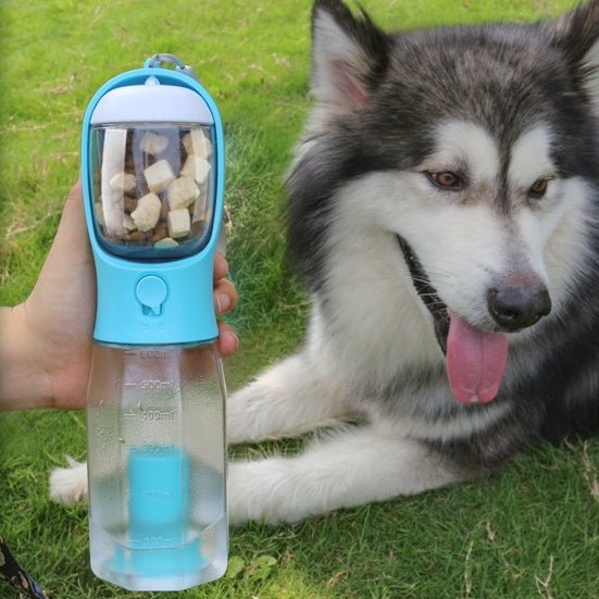 Portable Cat Dog Water Bottle Food Feeder Drinker Poop Dispenser 3 In 1 Leak - proof Multifunctional Dog Water Bottle Pet Products - Zenvra