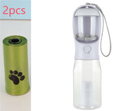 Portable Cat Dog Water Bottle Food Feeder Drinker Poop Dispenser 3 In 1 Leak - proof Multifunctional Dog Water Bottle Pet Products - Zenvra
